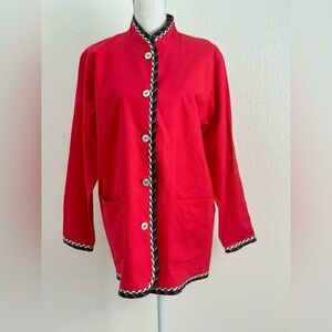 Koos of Course! Women’s Lightweight Reversible Linen Blend Blazer/Jacket Size M